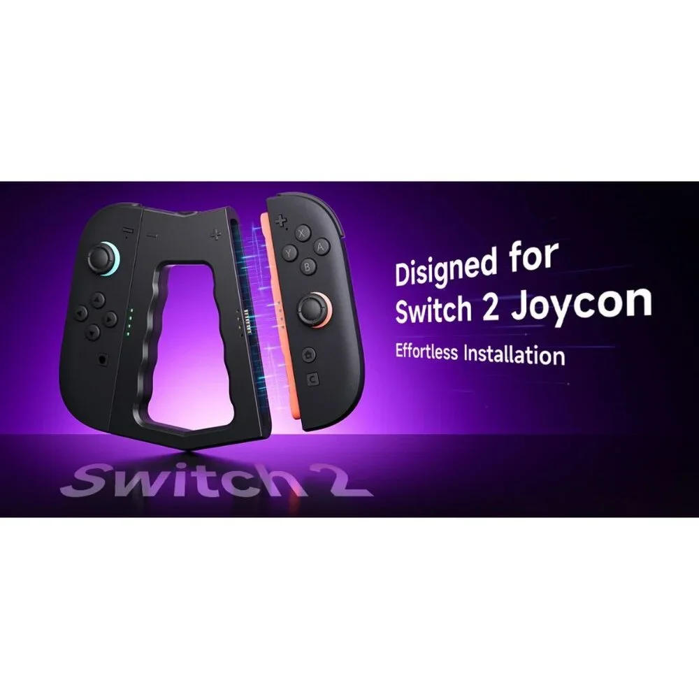 Portable Charging Grip for Switch 2 JoyCon Controller - Play While Charging
